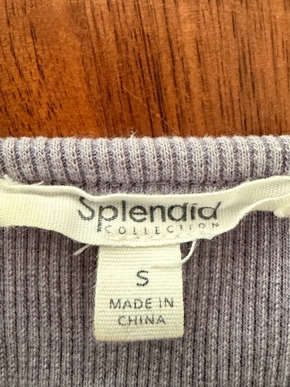 Splendid Light Lavender Heather Ribbed Tank Small - Picture 2 of 4